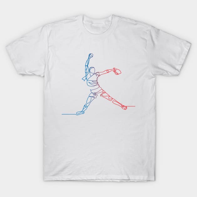 Line Art – Softball Pitcher T-Shirt by SHAngelsShop